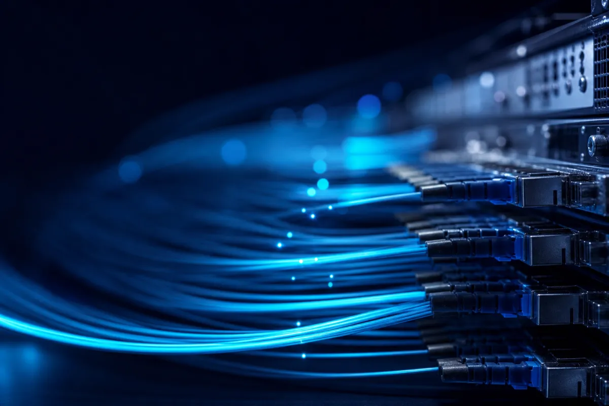 Fibre optic patch panels and transceivers inside an AI cluster fabric